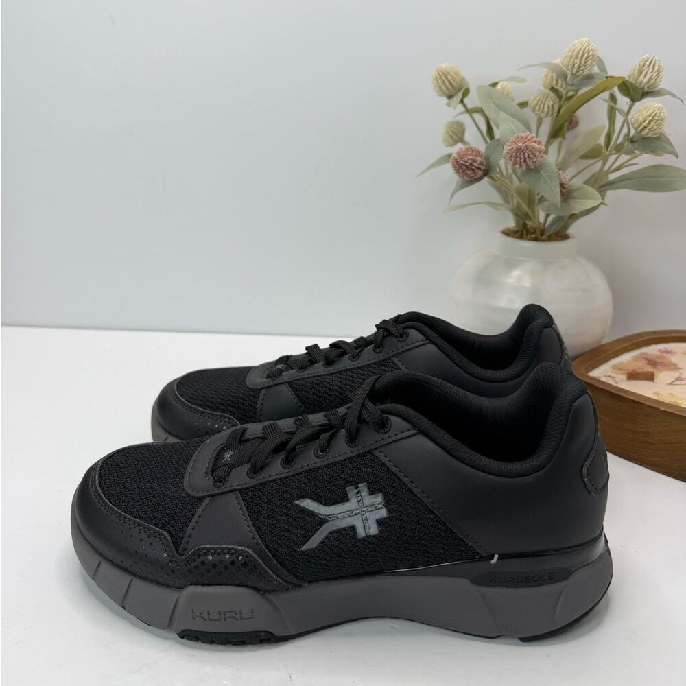 Kuru Quantum 2.0 Walking Comfort Sneaker Jet Black/Slate Gray Women 9 Medium